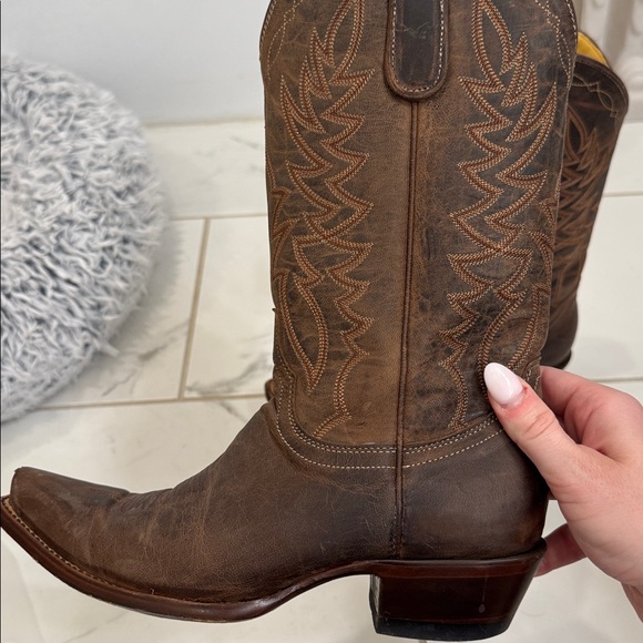 Cavender’s Women’s Burnished Brown Leather Cowboy Boots; Size 7.5; Worn 2-3x - Picture 5 of 7